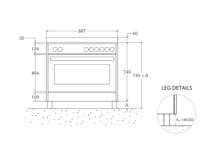 90 cm 6-Burner, Electric Oven | Bertazzoni